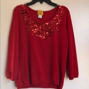 Ruby Rd Red Sweater